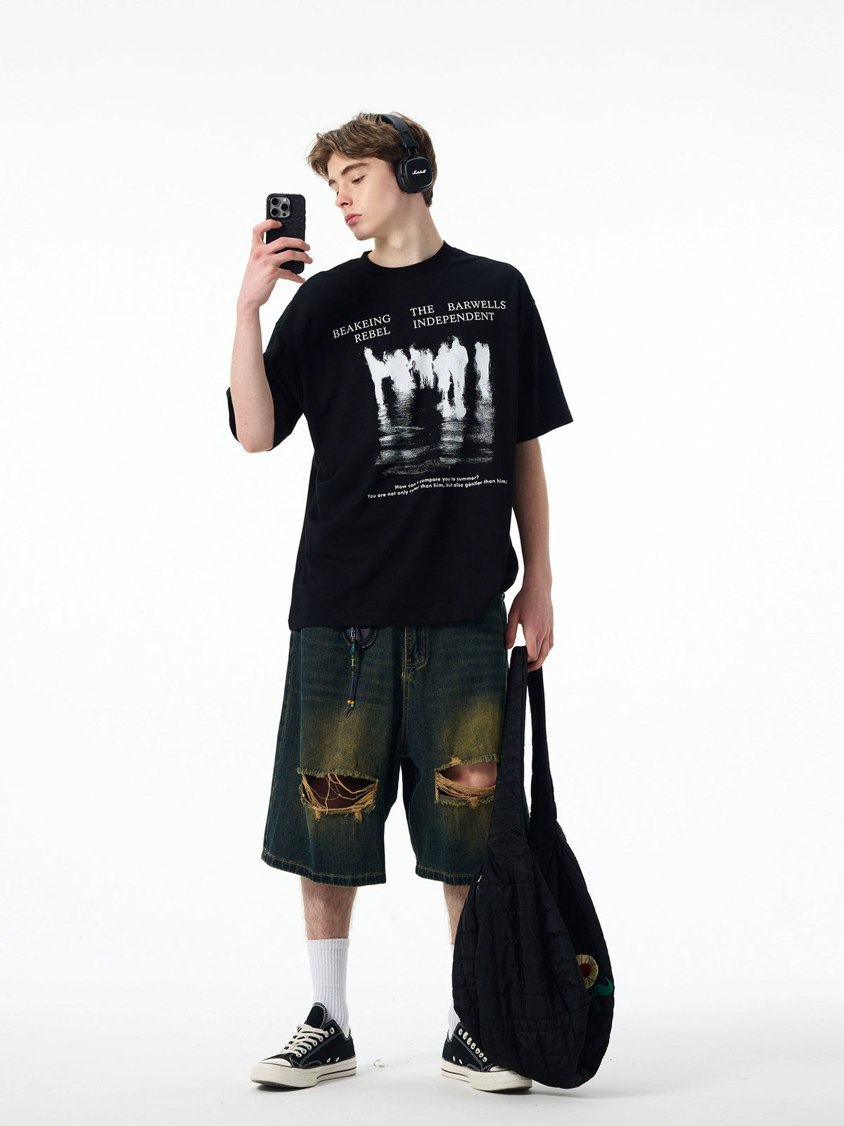 Reflection Gothic Letters T-shirt  OR0434