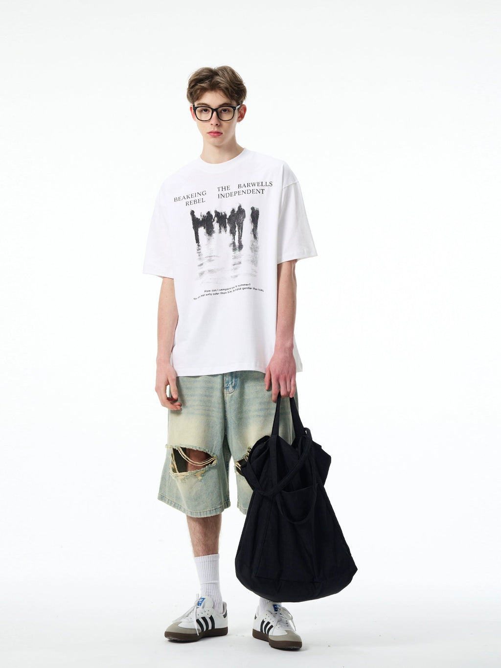 Reflection Gothic Letters T-shirt  OR0434