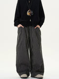 Striped Drape Casual Wide Pants  OR0439