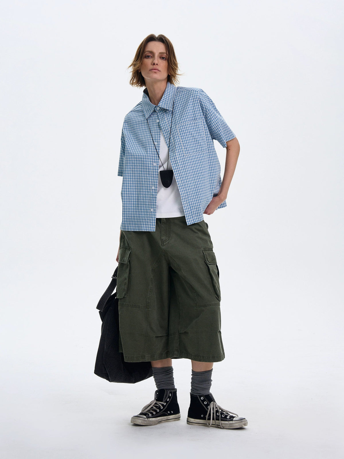 Casual Plaid Short-sleeved Shirt  OR0442