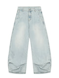 Washed Drape Machete Jeans  OR0445