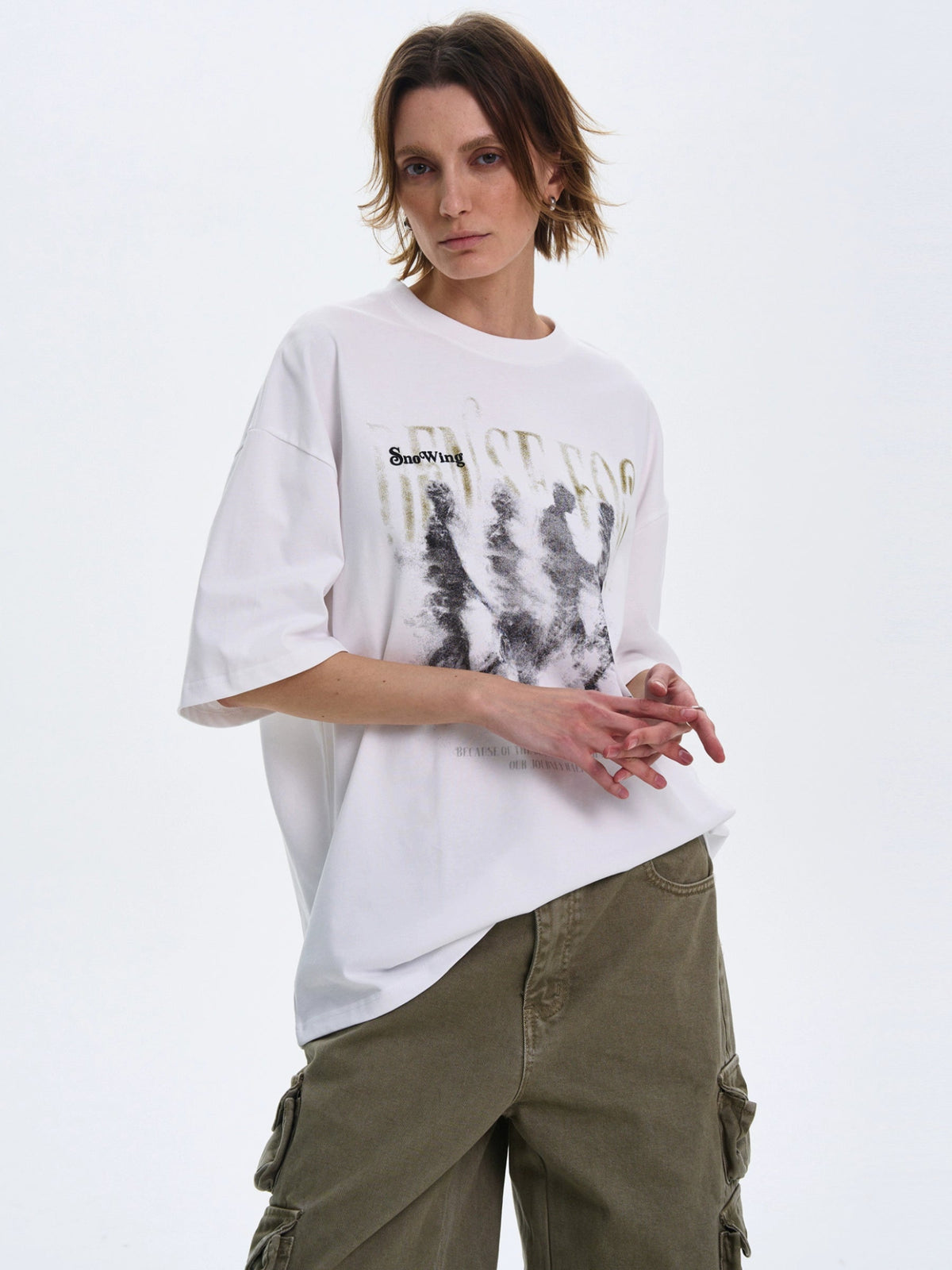 Old Washed Print T-shirt  OR0446
