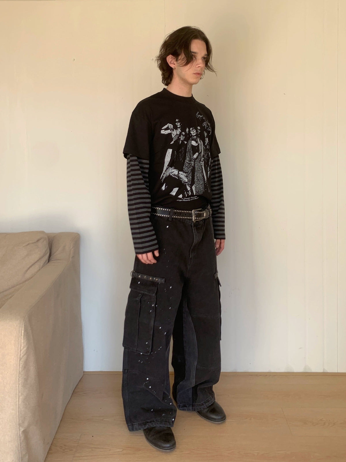 Groundworker Washed Old Rivet Spliced Jeans  OR0448