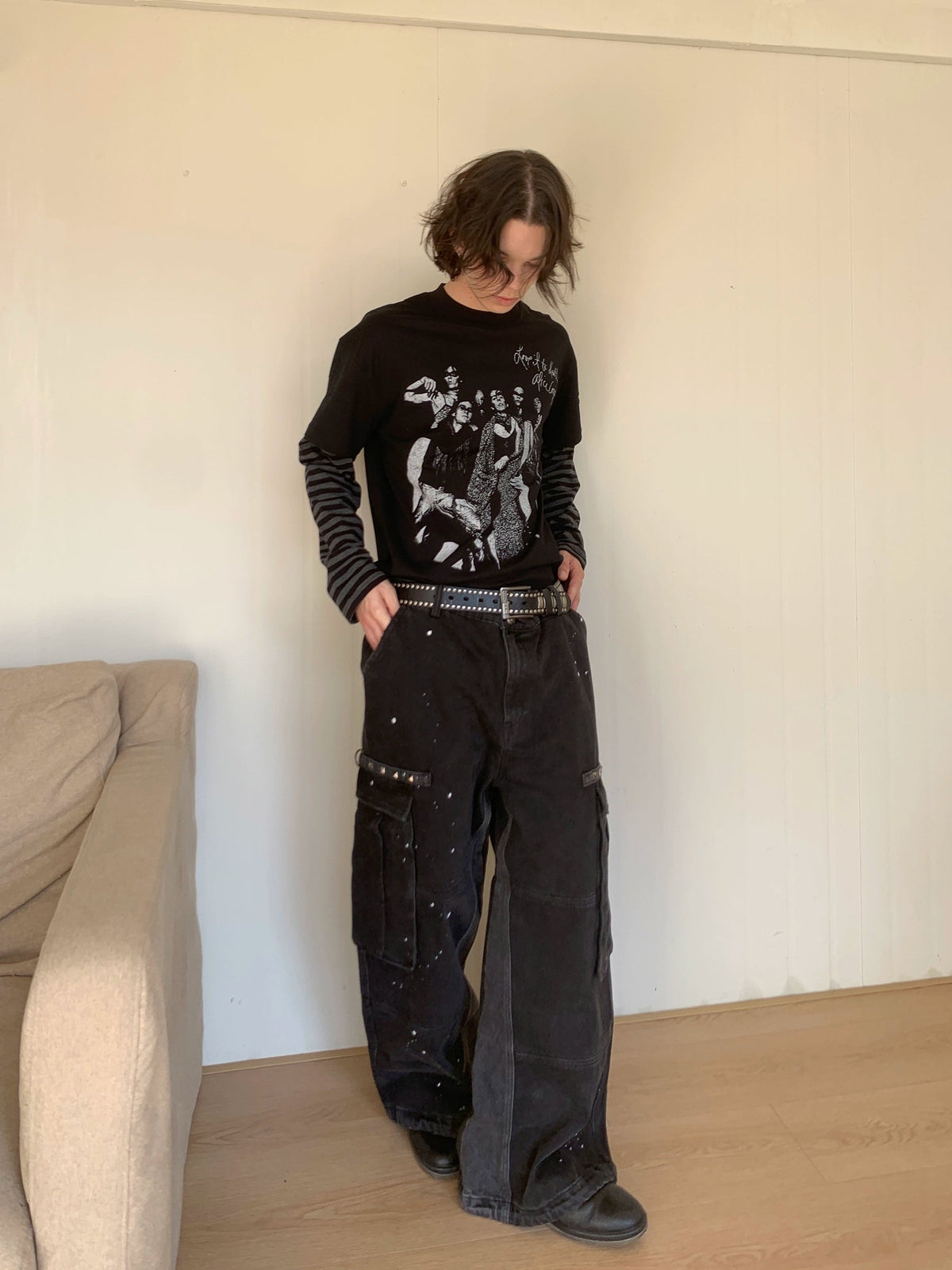 Groundworker Washed Old Rivet Spliced Jeans  OR0448