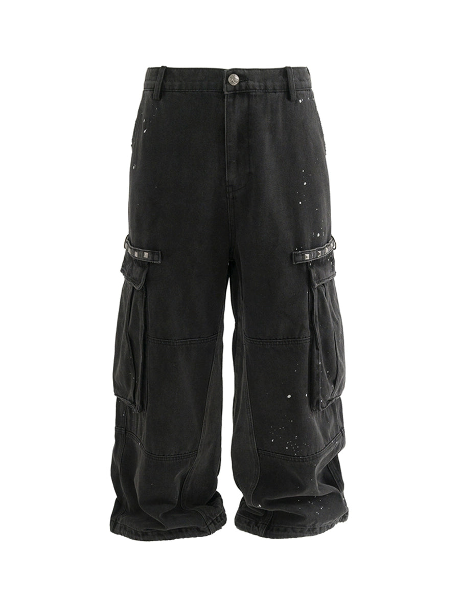 Groundworker Washed Old Rivet Spliced Jeans  OR0448