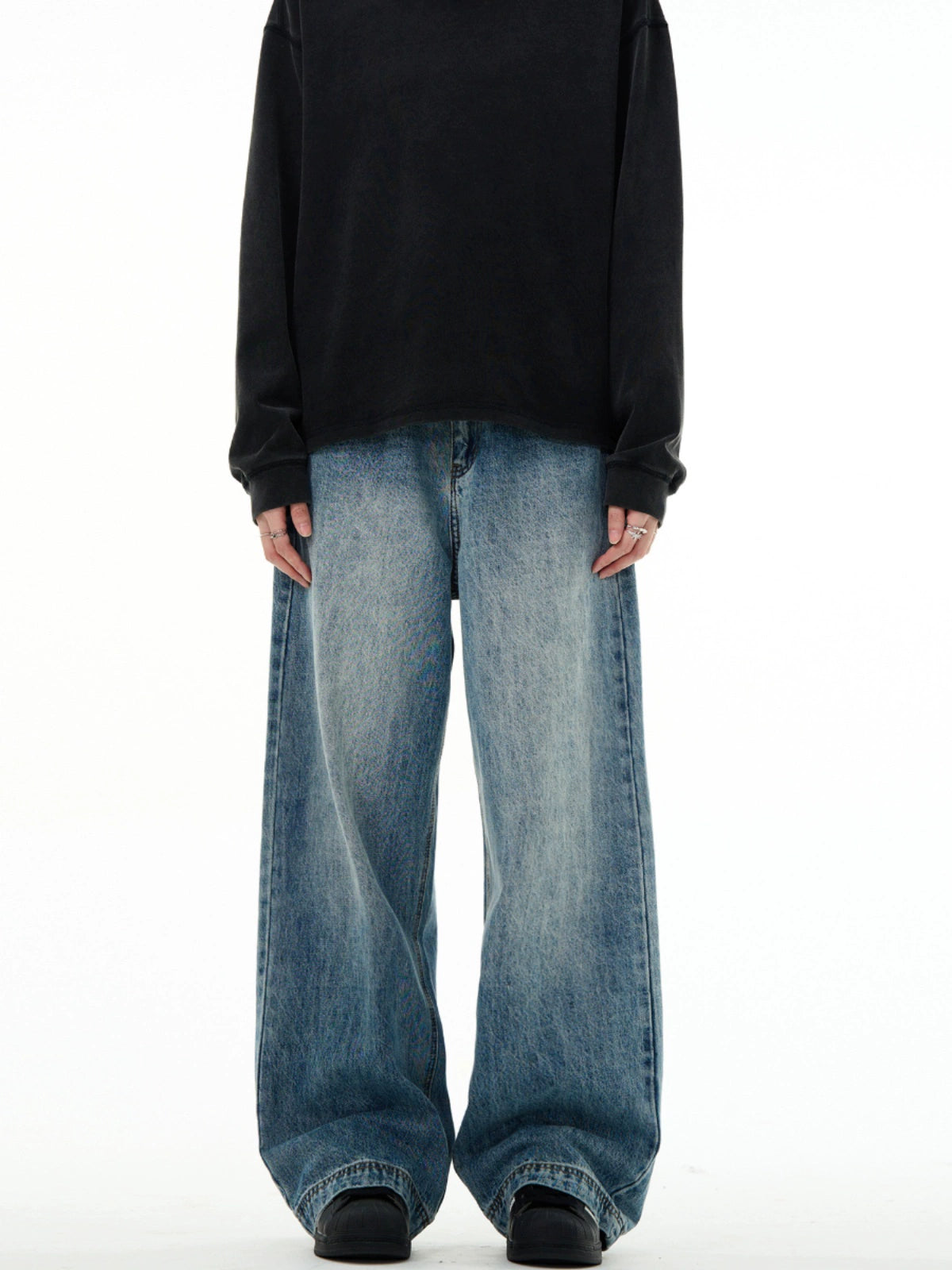 Washed Cleanfit Blue Denim Pants  OR0449