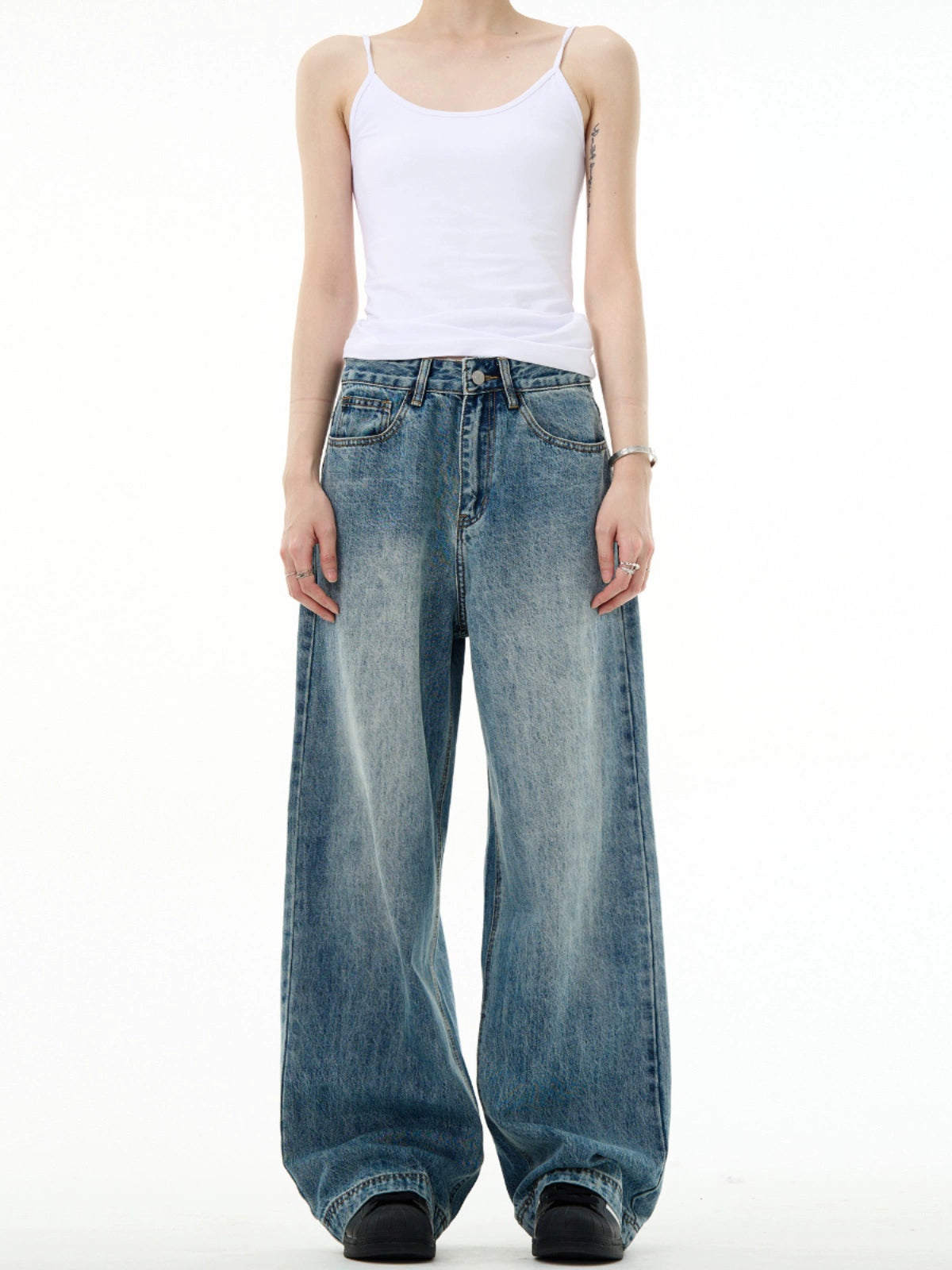 Washed Cleanfit Blue Denim Pants  OR0449