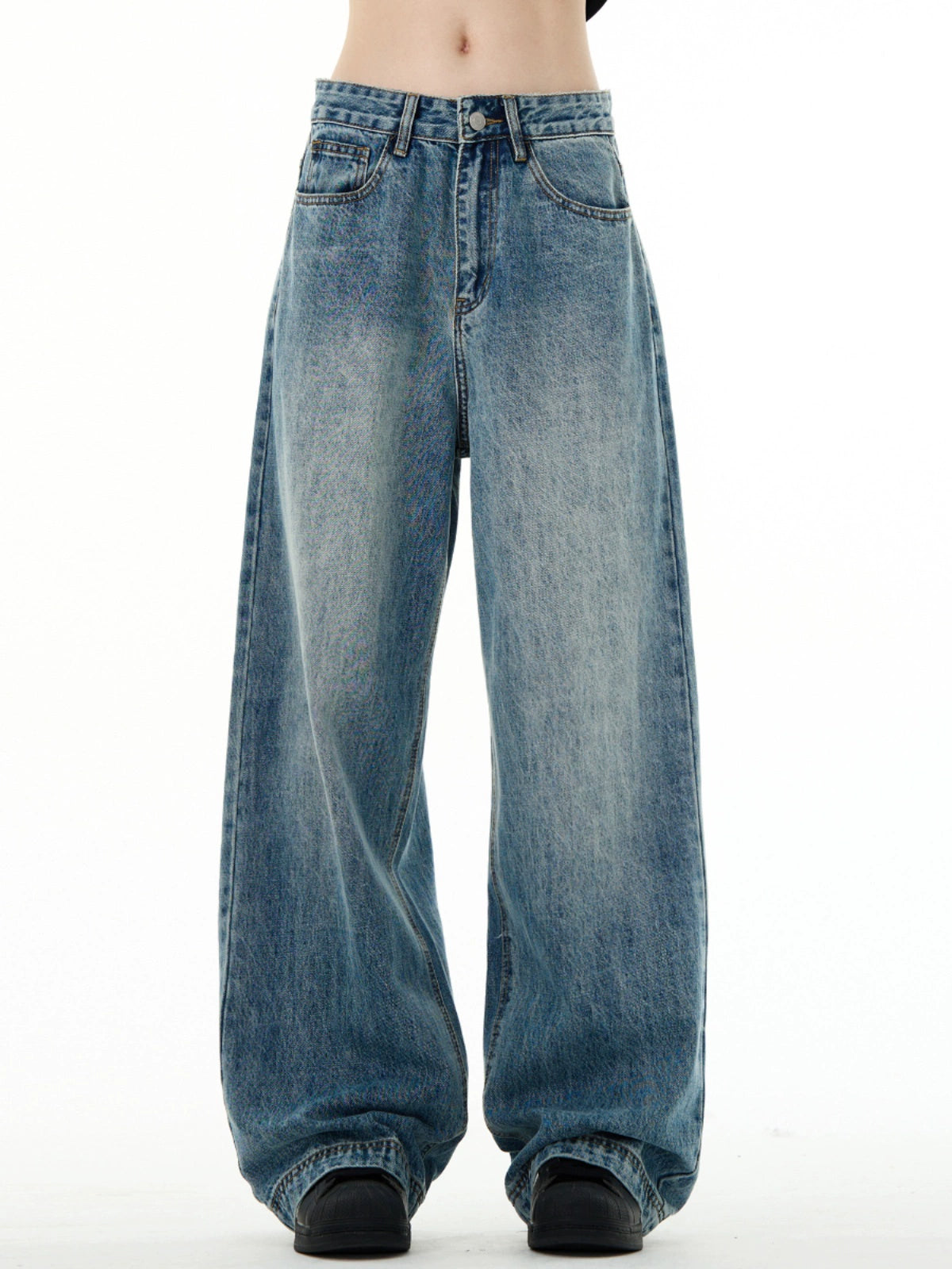 Washed Cleanfit Blue Denim Pants  OR0449