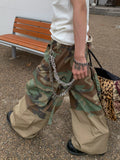 False Two-layer Frayed Camouflage Pants  OR0450