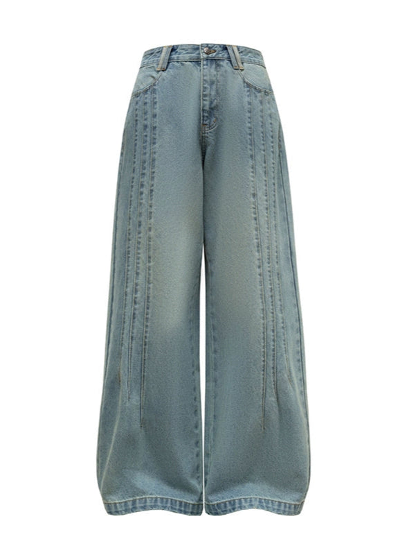 Triple-buried Bone Washed Jeans  OR0461