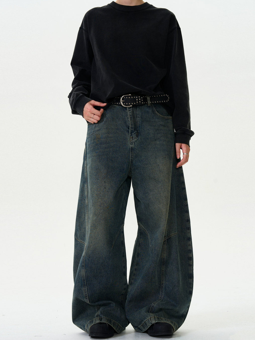 Vintage Scimitar Loose Baggy Jeans  OR0467