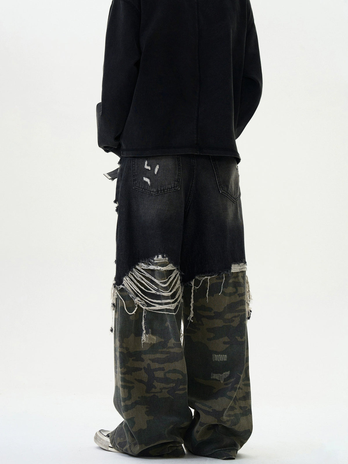 Camouflage Splicing Tide Denim Pants  OR0468