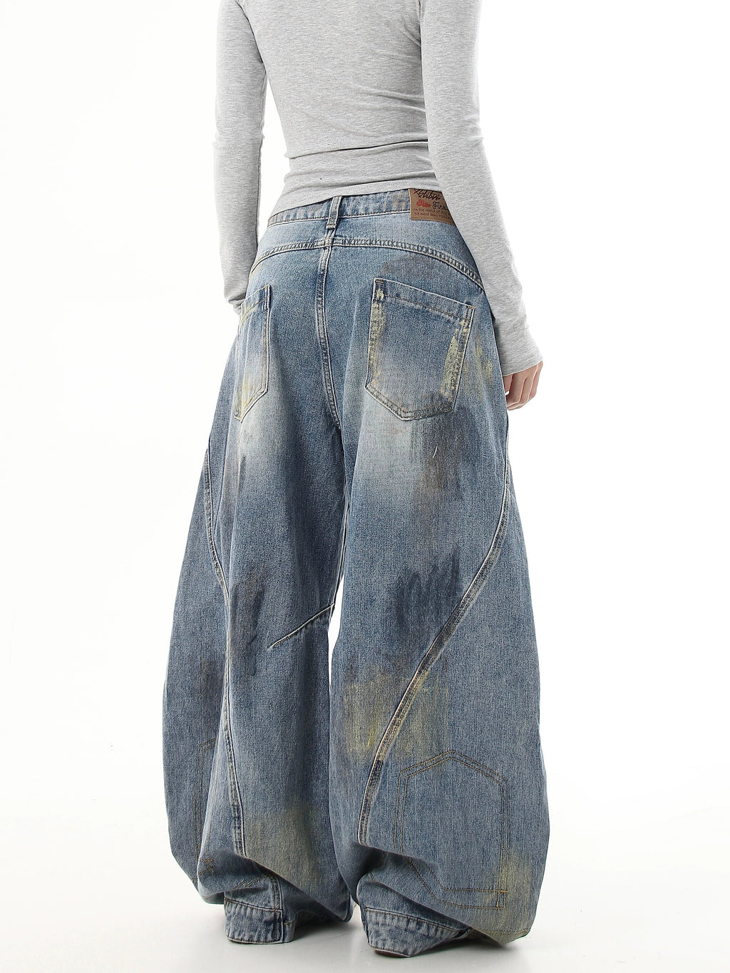 Vintage Dirty Old Graffiti Denim Pants  OR0480