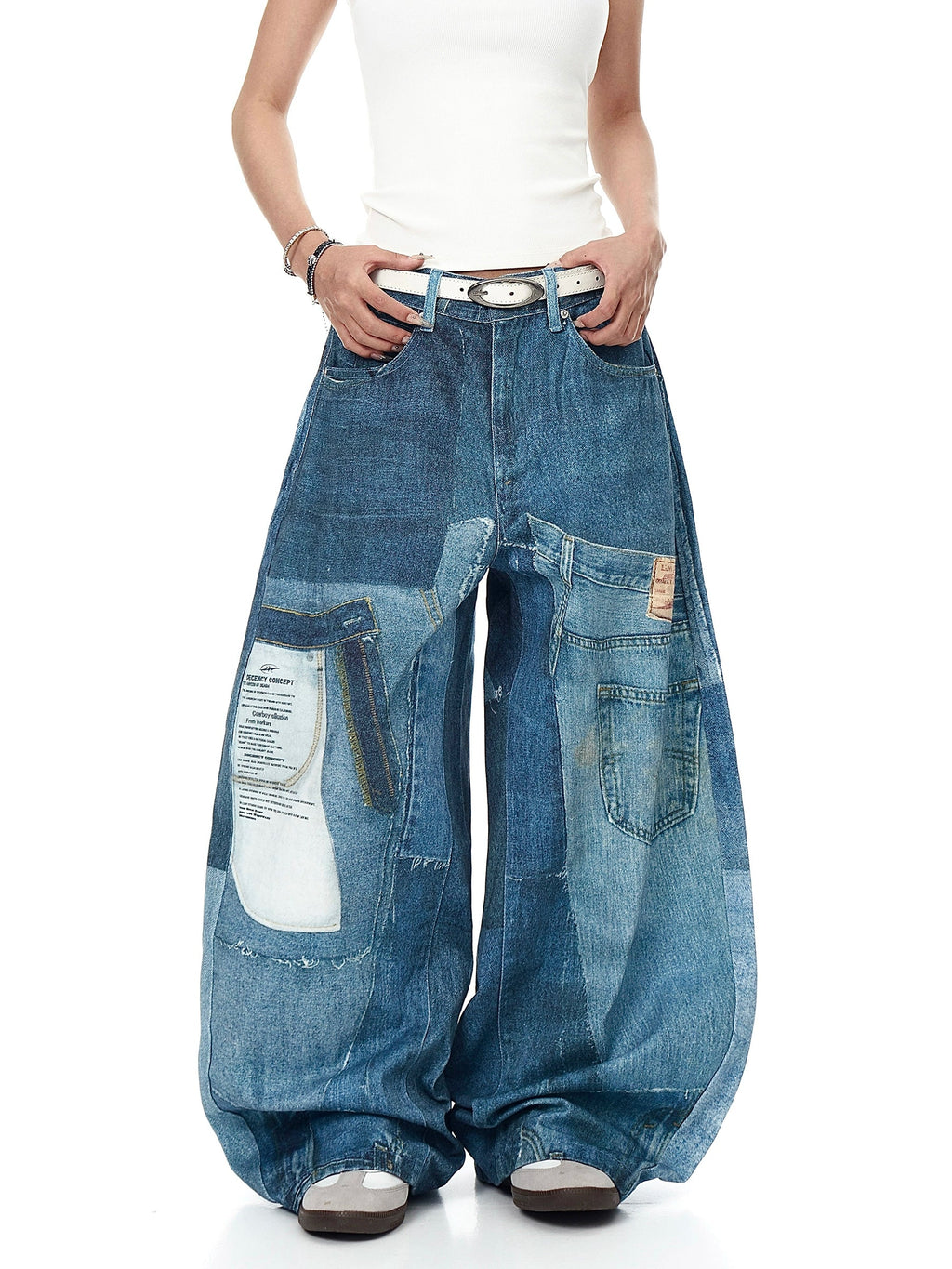Vintage Patches Machete Denim Pants  OR0484