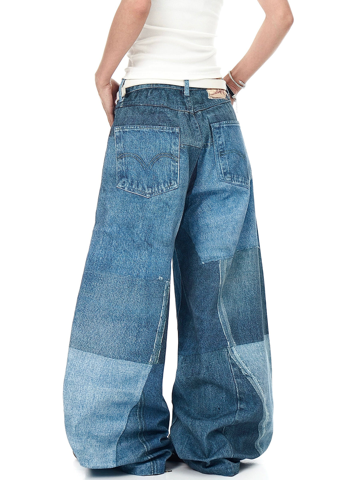 Vintage Patches Machete Denim Pants  OR0484