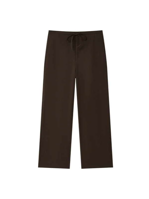 Vintage-Inspired Two-Tone Blended Lightweight Draped Pants  OR0486
