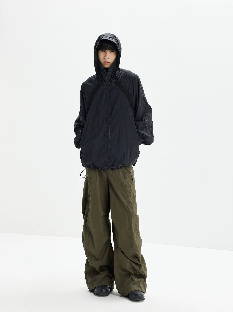 Outdoor-Inspired Pleated Parachute Utility Pants  OR0489