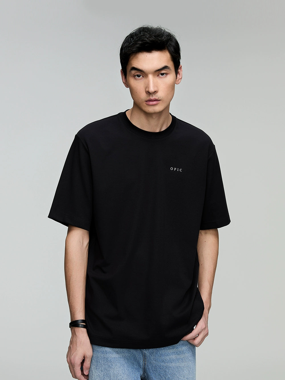 Tri-Color Logo Print Crewneck Tee  OR0491