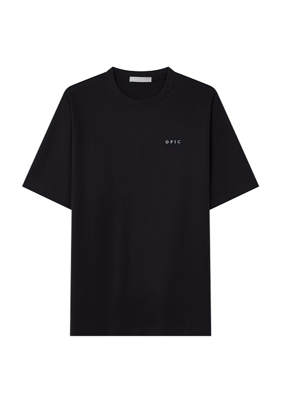 Tri-Color Logo Print Crewneck Tee  OR0491