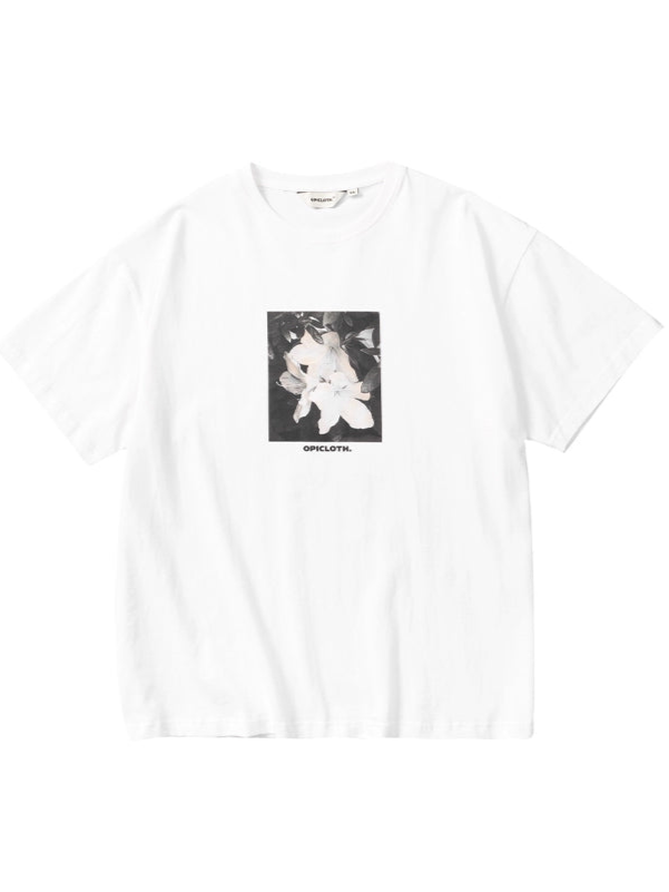 Vintage-Inspired Lily Floral Imagery Crewneck Tee  OR0494