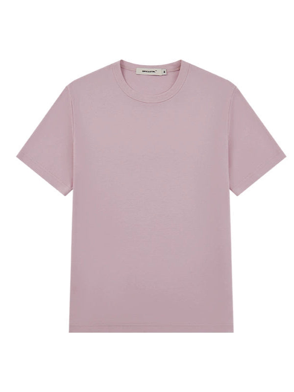 Set-In Shoulder Sorona White Slim Fit Crewneck Tee  OR0496
