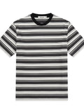 Vintage-Inspired Black and White Stripes Crewneck Tee  OR0497