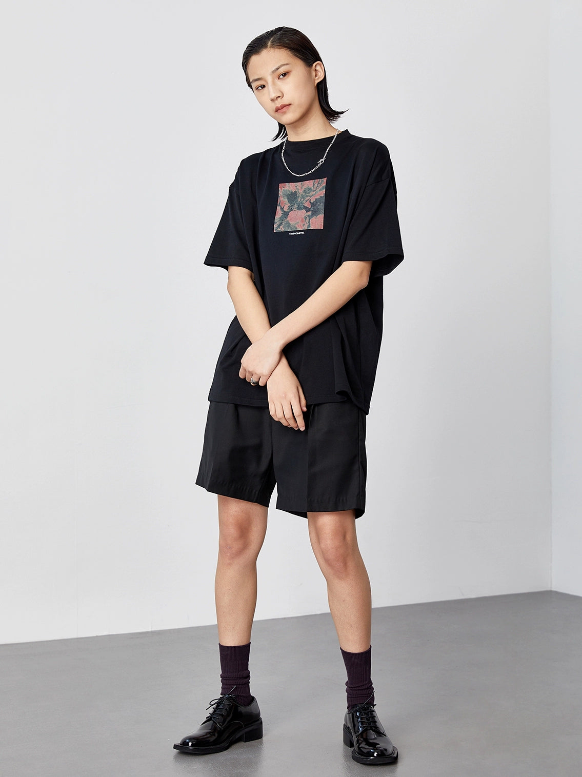 Versatile Digital Floral Print Short Sleeve Tee  OR0501