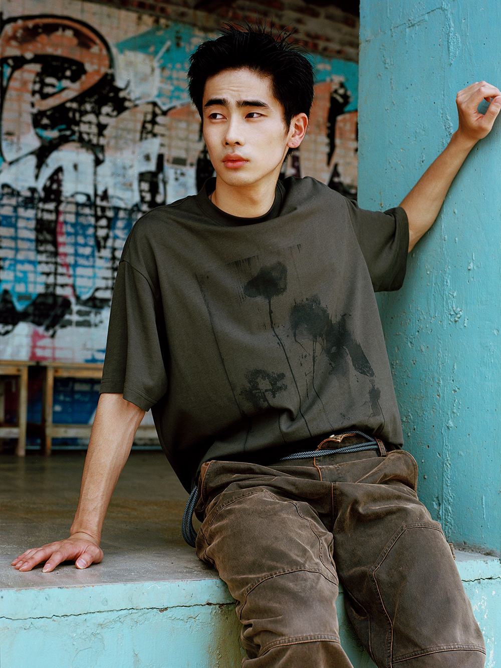 Floral Direct-Print Casual Short Sleeve Tee  OR0504