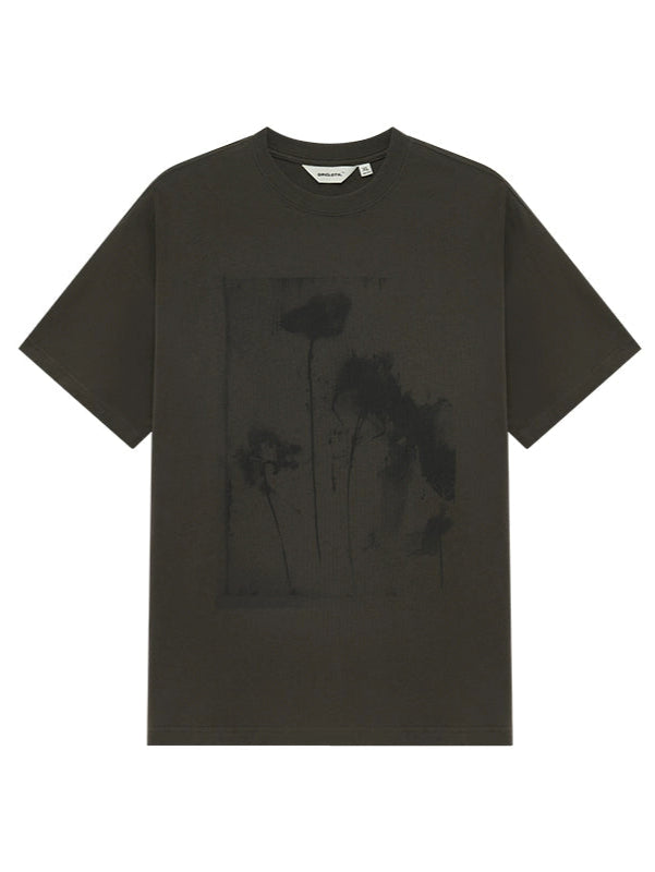 Floral Direct-Print Casual Short Sleeve Tee  OR0504