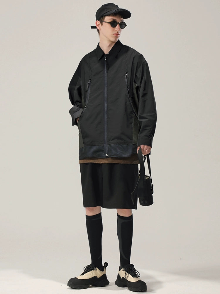 Hybrid Structure Zip Shirt Jacket  OR0509
