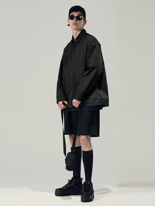 Hybrid Structure Zip Shirt Jacket  OR0509