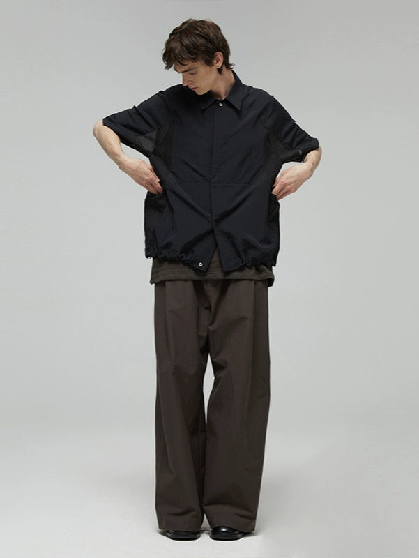 Nylon Colorblock Retro Polo Shirt  OR0513