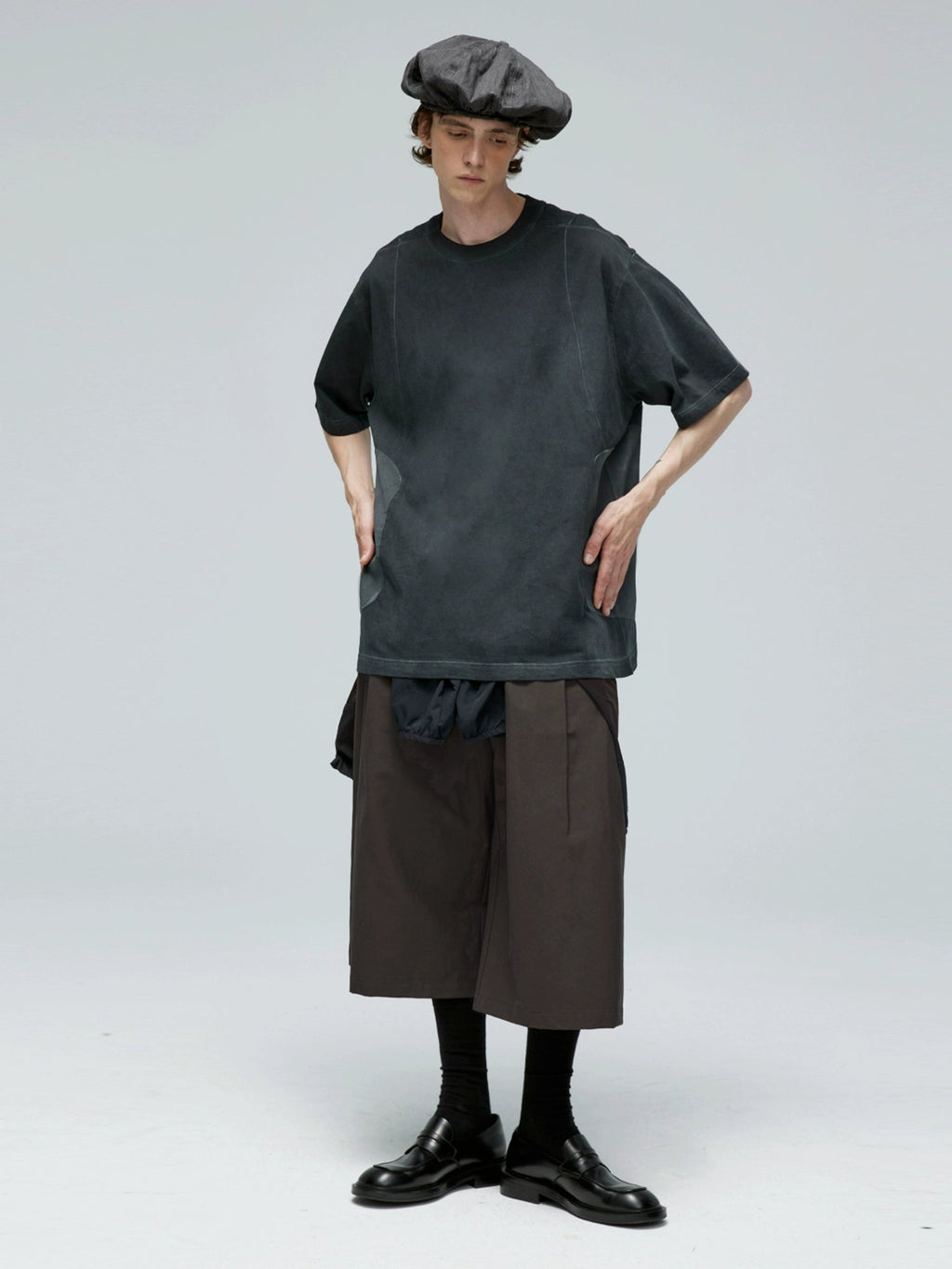 Vintage Multi-Pleat Wide Crop Pants  OR0518