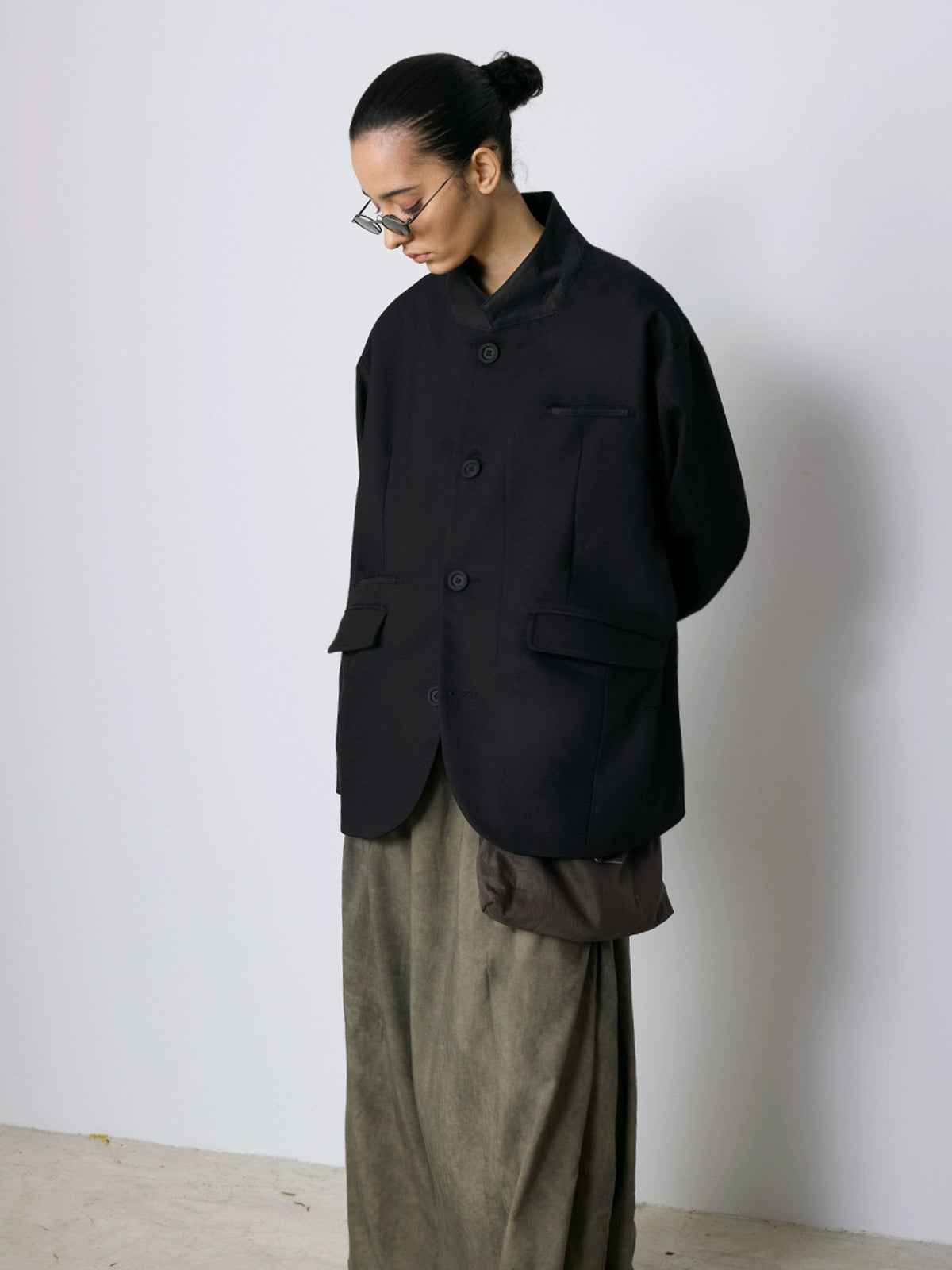 Vintage Multi-Pocket Panel Blazer Jacket  OR0536
