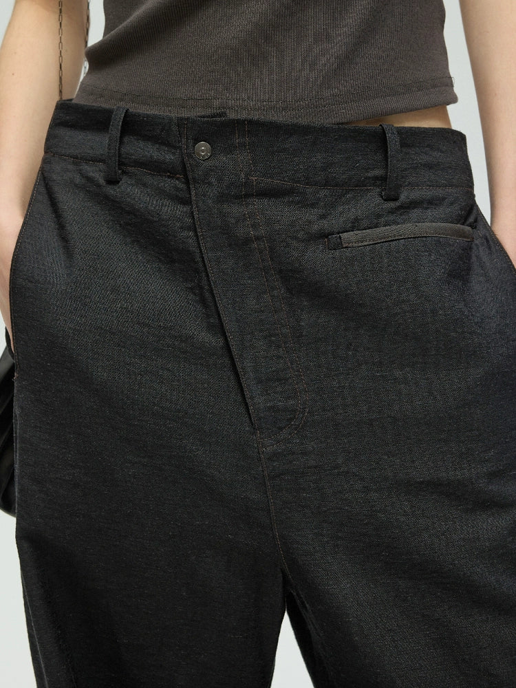 Vintage Deconstructed Straight Pants  OR0545