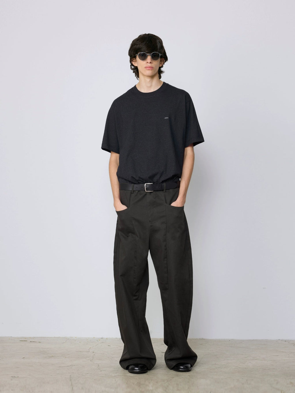 Vintage Cutline Pleated Straight Pants  OR0547