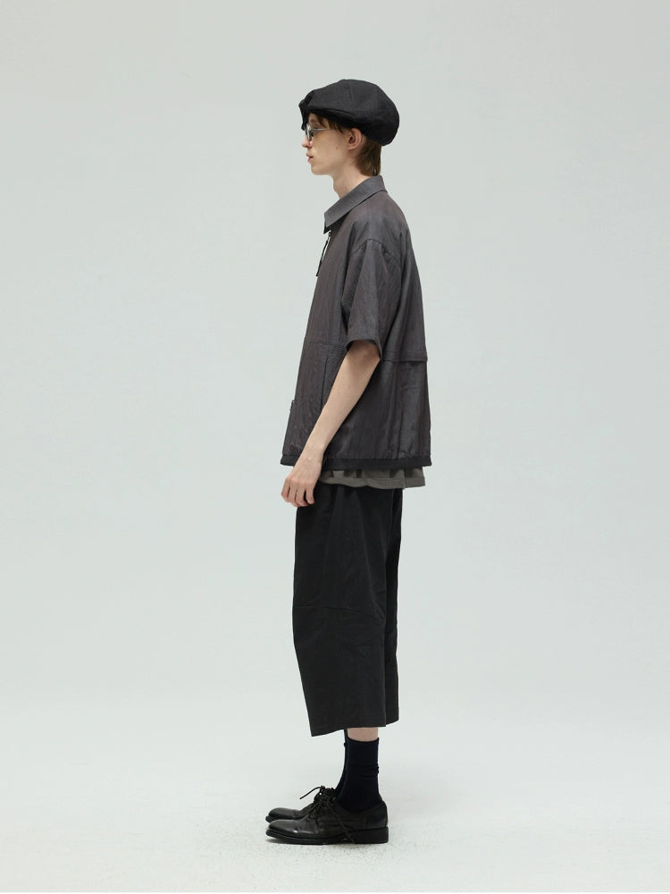 Relaxed Fit Short Sleeve Zip Shirt  OR0548
