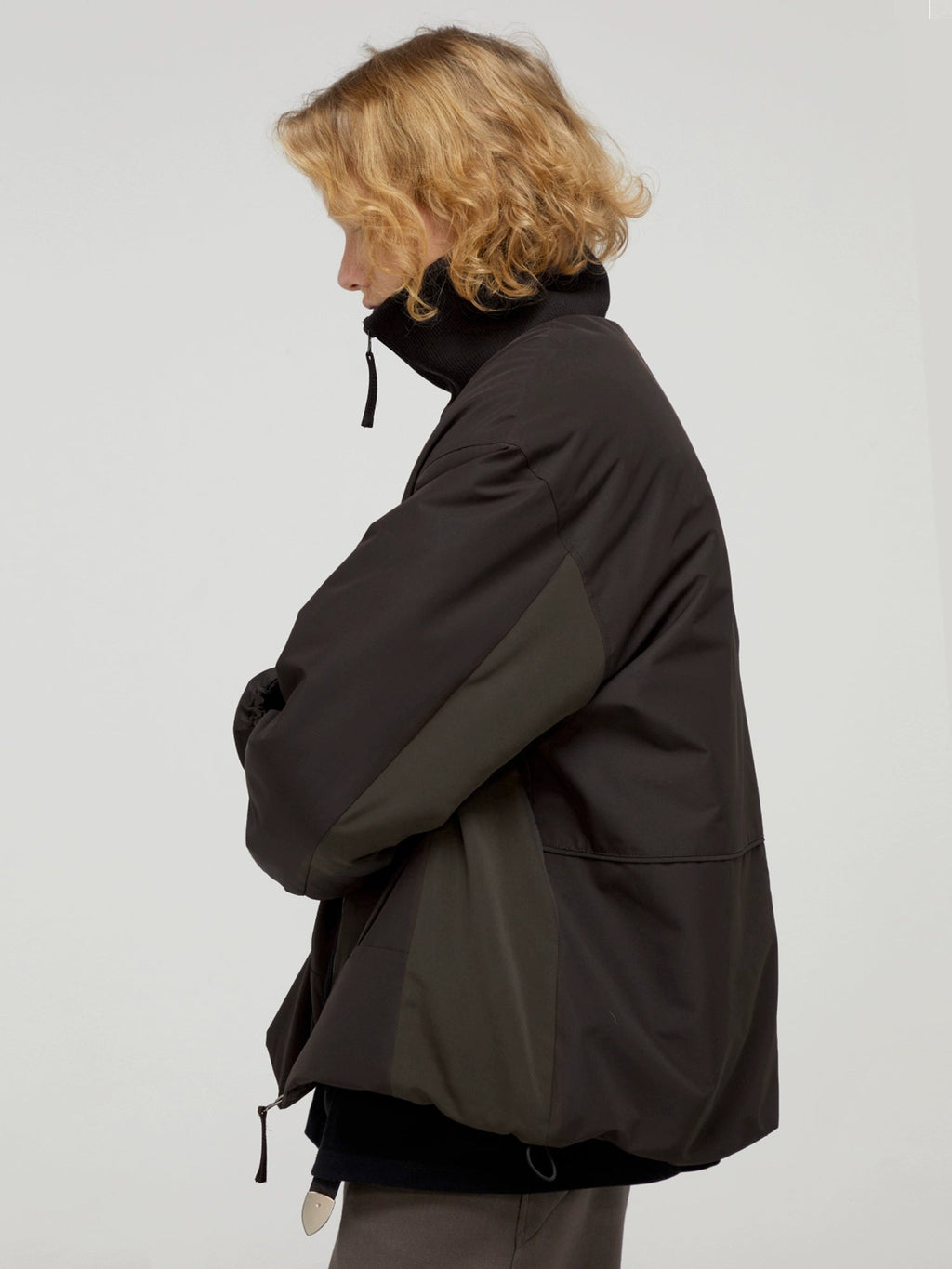 Multi-Color Panel Stand Collar Jacket  OR0550