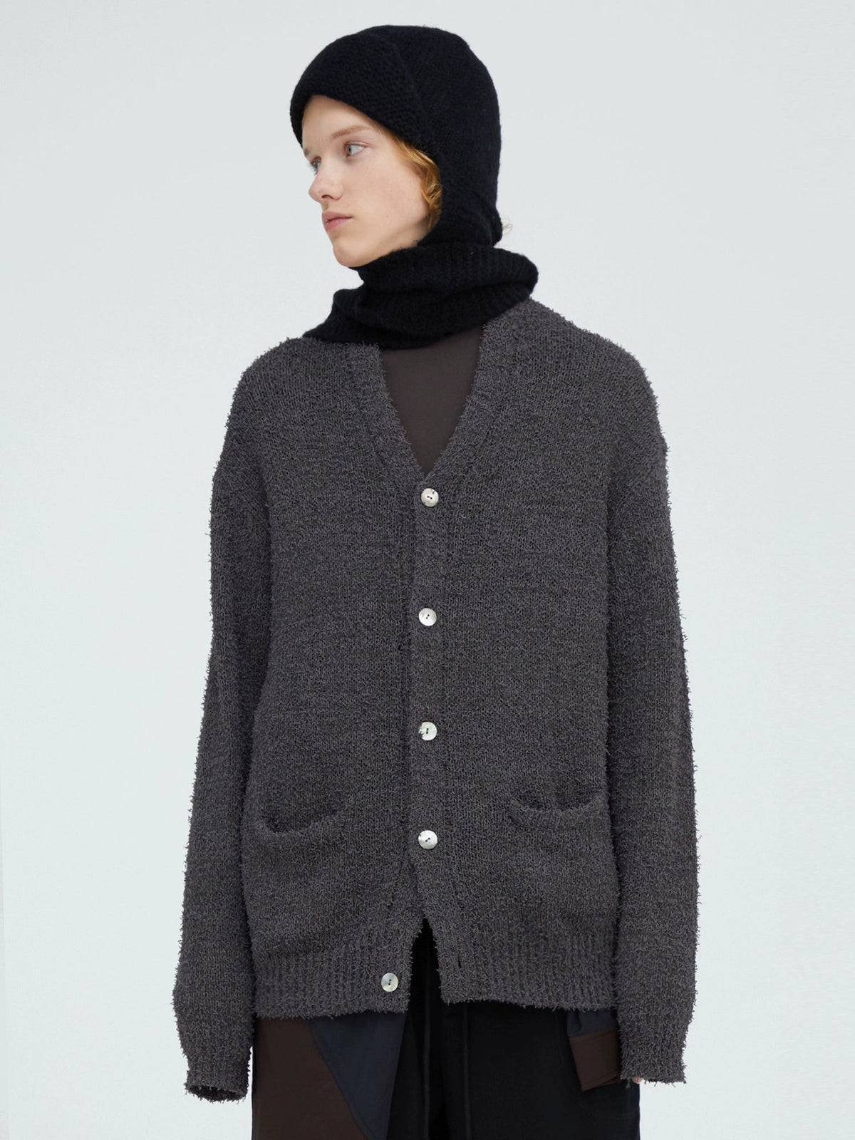 Relaxed Fit V-Neck Knit Cardigan  OR0552