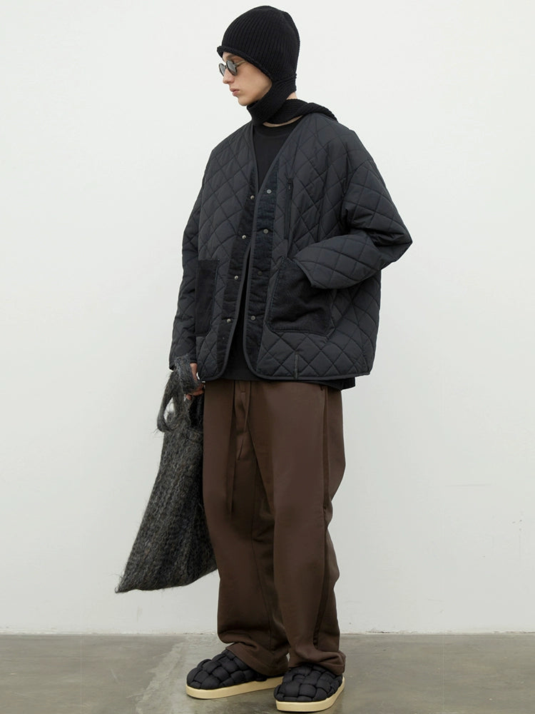 Vintage-Inspired Collarless Cotton Coat  OR0553