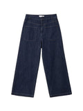Vintage Cotton Washed Relaxed Fit Wide-Leg Denim Pants  OR0555