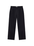 Lyocell Blend Washed Black Relaxed Fit Denim Pants  OR0559