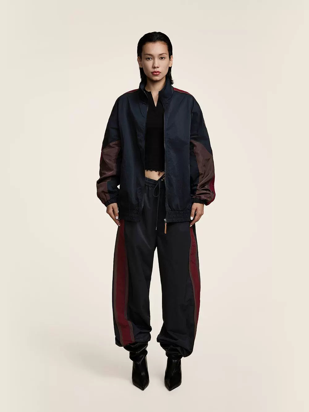 Vintage-Inspired Relaxed Fit Drawstring Pants  OR0560