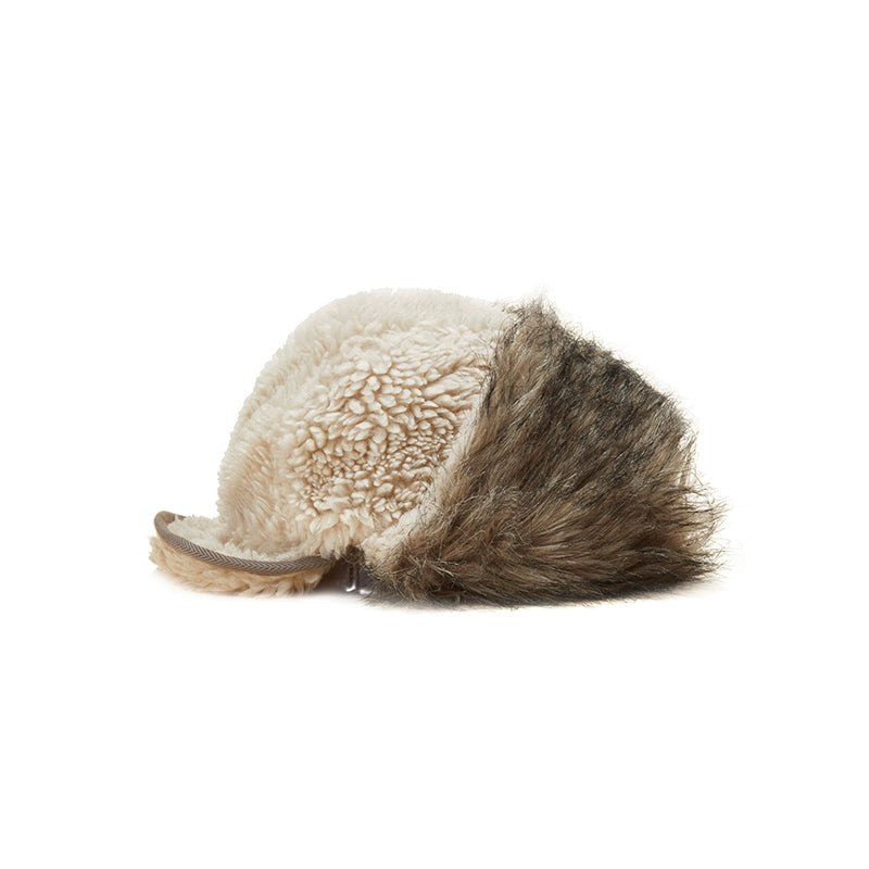 Embroidered Logo Plush Color-Block Ear Flap Hat  OR0561