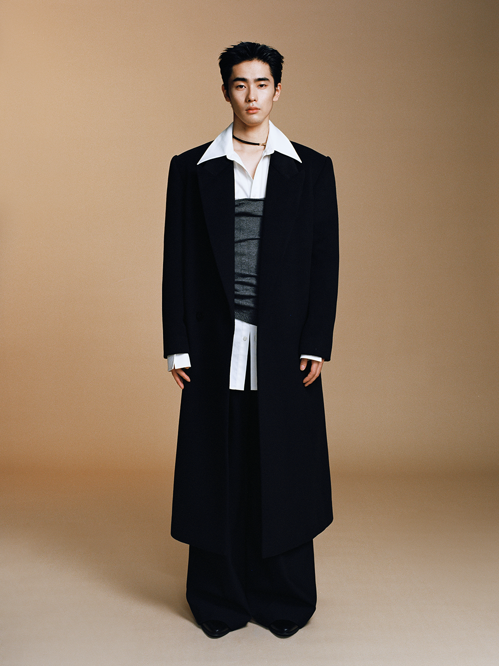 Tailored Lapel Oversized Wool Coat  OR0562
