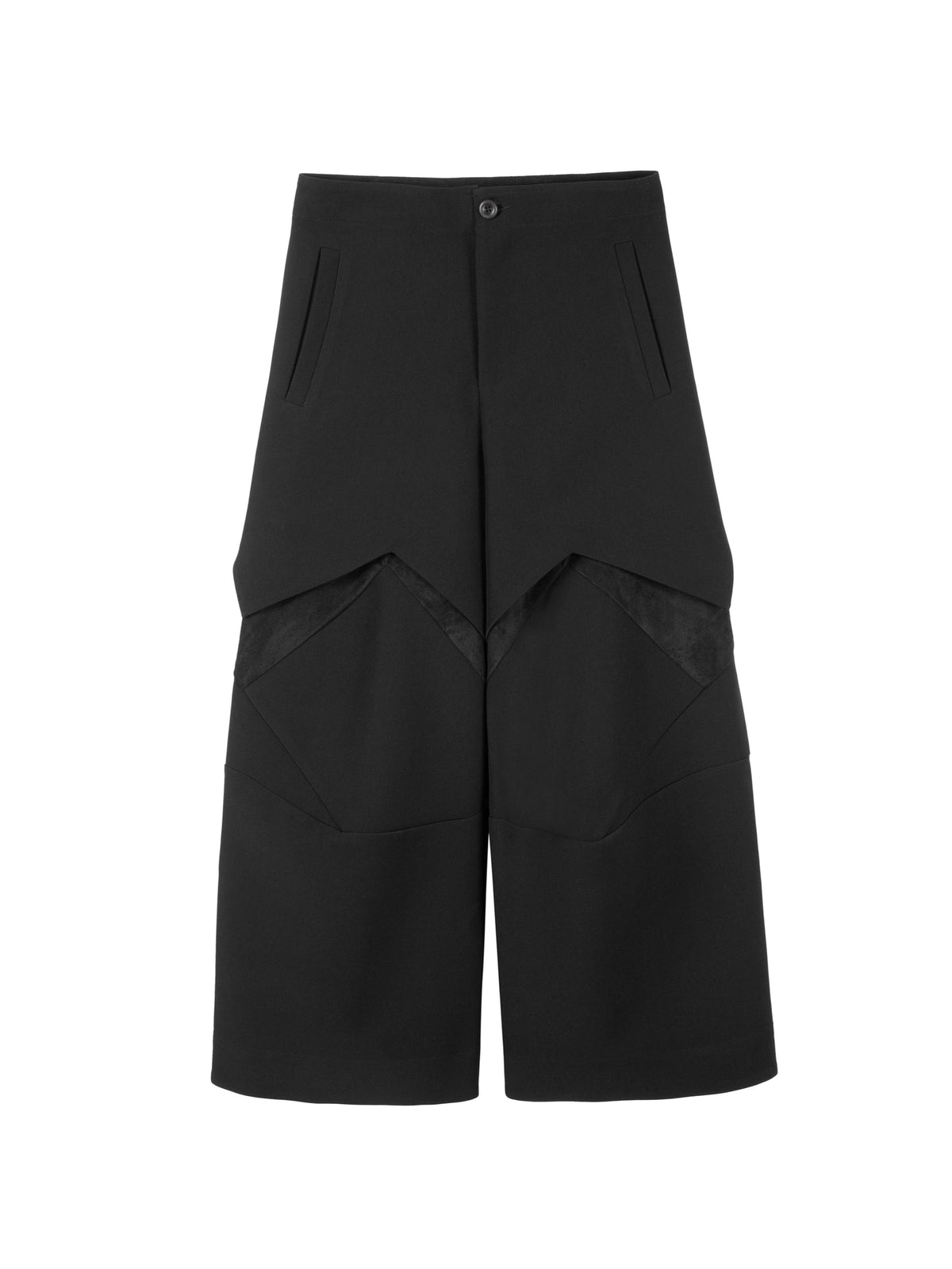 3D Polygon Panel Suede Pants  OR0572