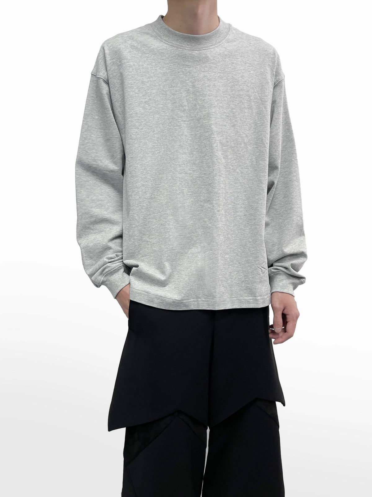 350g Heavyweight Double Yarn Long Sleeve Tee  OR0573