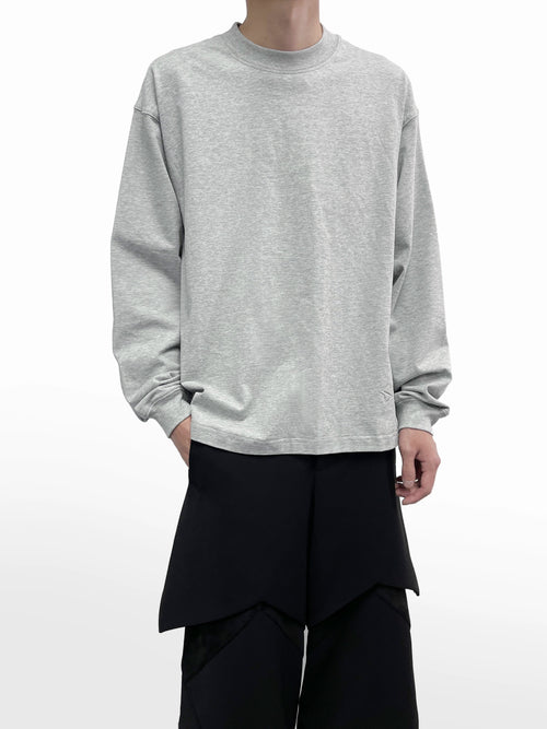 350g Heavyweight Double Yarn Long Sleeve Tee  OR0573
