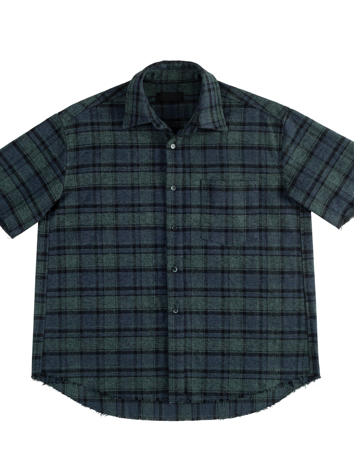 Vintage Wash Oversized Fringed Check Shirt  OR0575