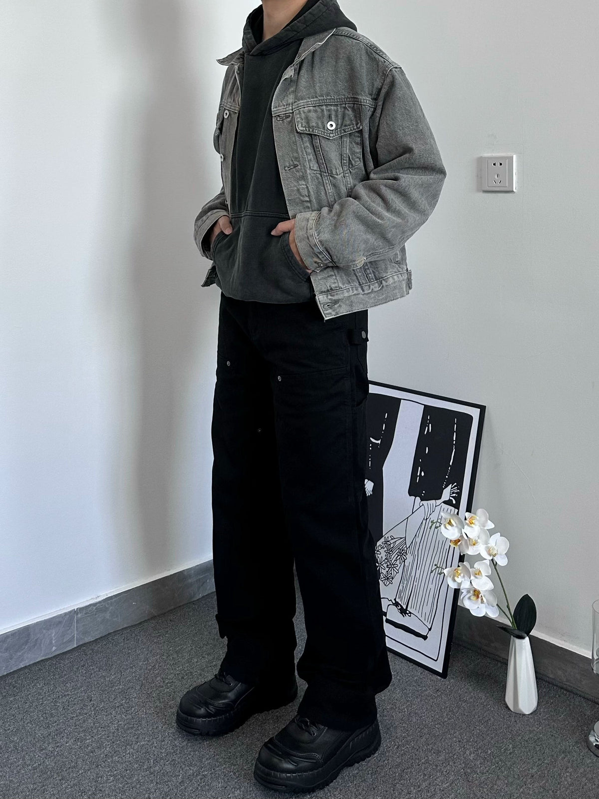 Garment-Dyed Washed Logger Pants  OR0577